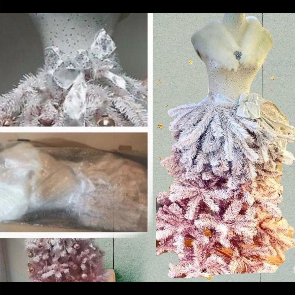 Christmas tree mannequin dress form tree pink ombre NEW IN BOX!